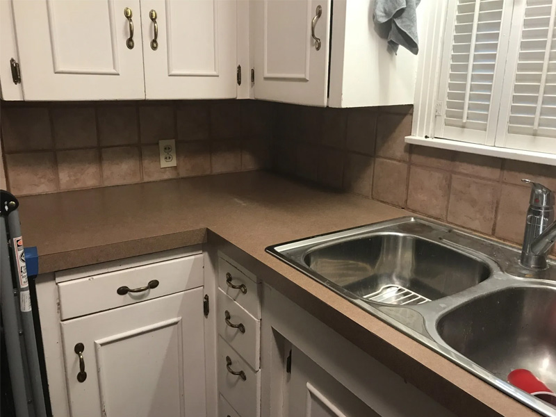 old countertop replacement job